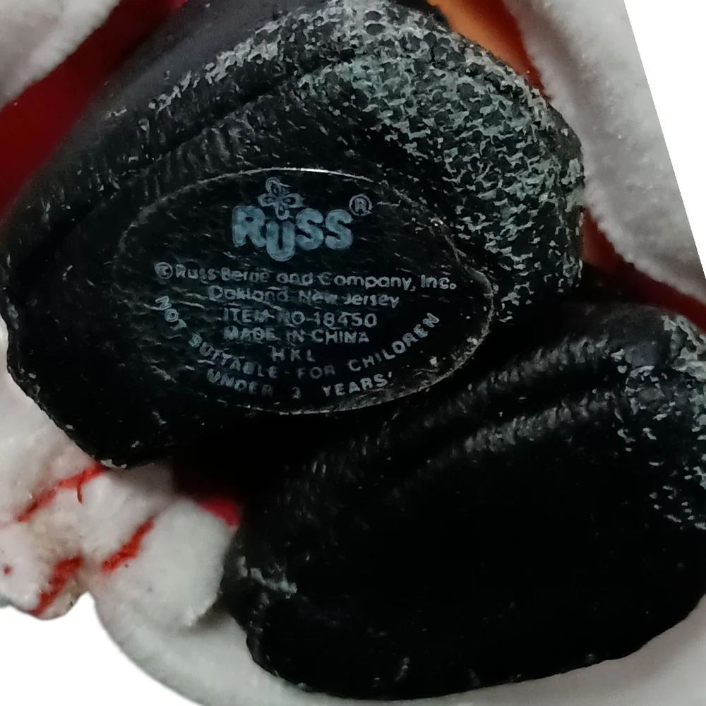 Vintage Russ Christmas Caroler‎ Troll Doll Red Hair 90s Ear Muffs Holiday Xmas